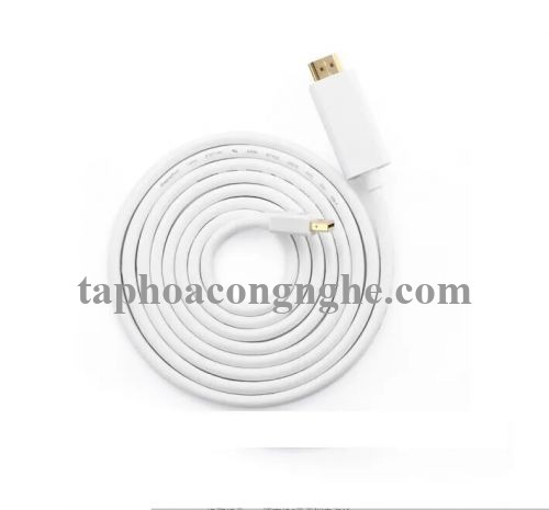 Ugreen 10419 3M màu Trắng Cáp chuyển đổi Mini DP sang HDMI hỗ trợ phân phải 1080P MD101 30010419